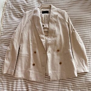 Banana Republic Linen Blazer + Short Set